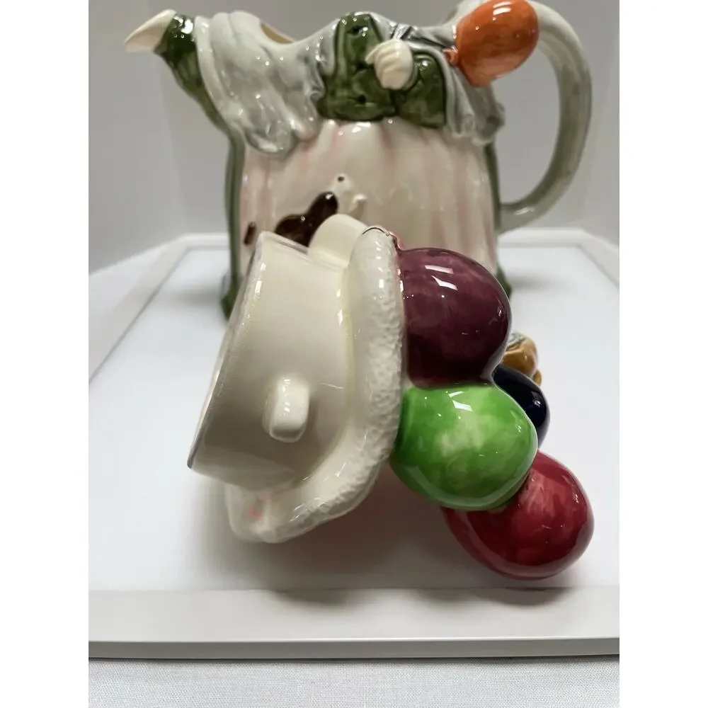 Vintage Takahashi San Fransico Teapot Pitcher. Rare with Green & Balloons. Mint!
